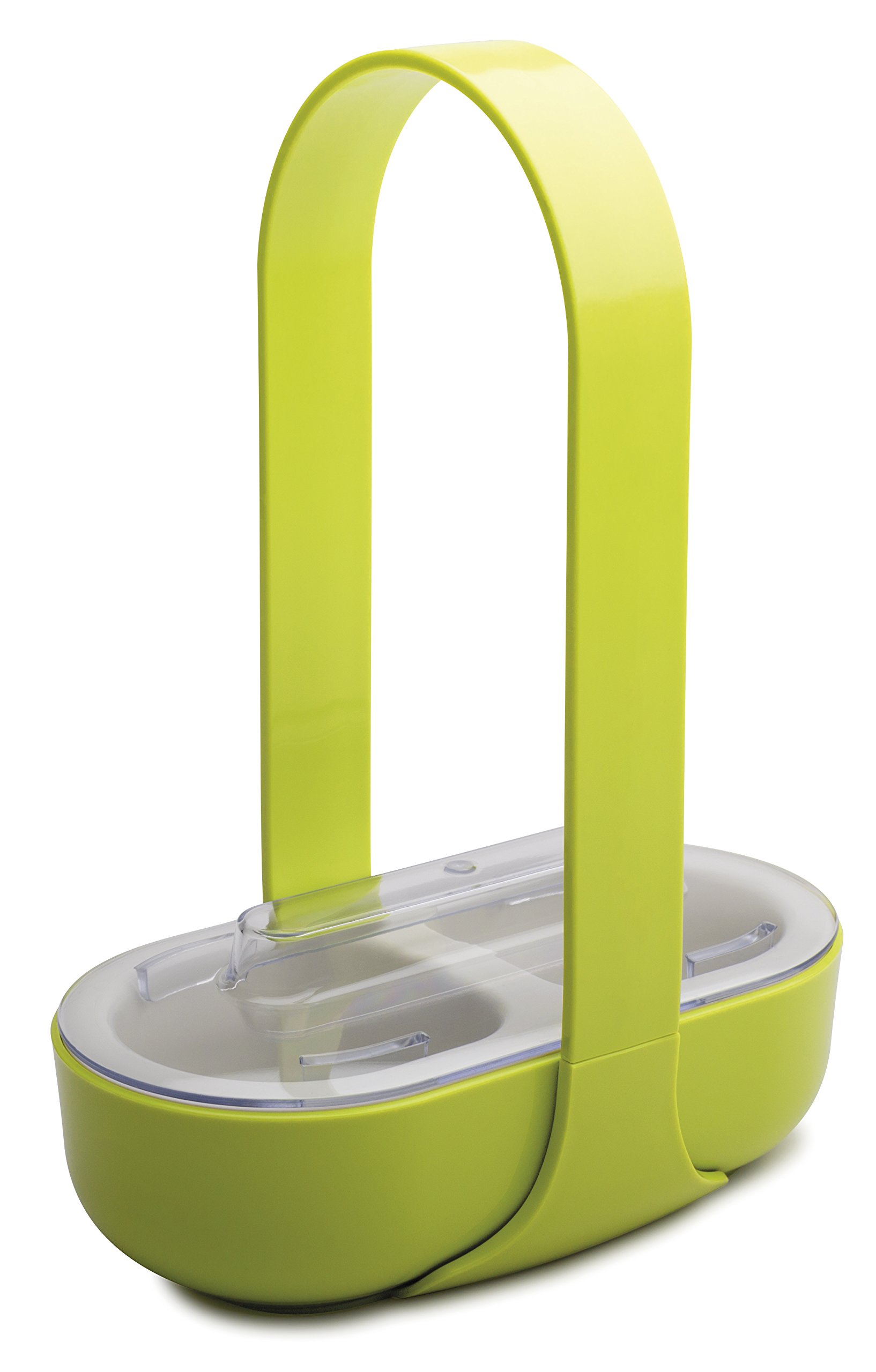 Serving Aid "Caddy" with 2 compartments, Green/White