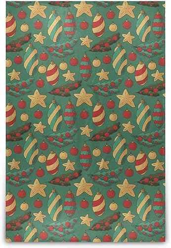 Miniatura 1 de KLL Xmas Red Green Flannel Fleece Blanket Winter Flannel Blanket Cozy Microfiber Throws 60"x90" for Sofa, Camping, Picnic