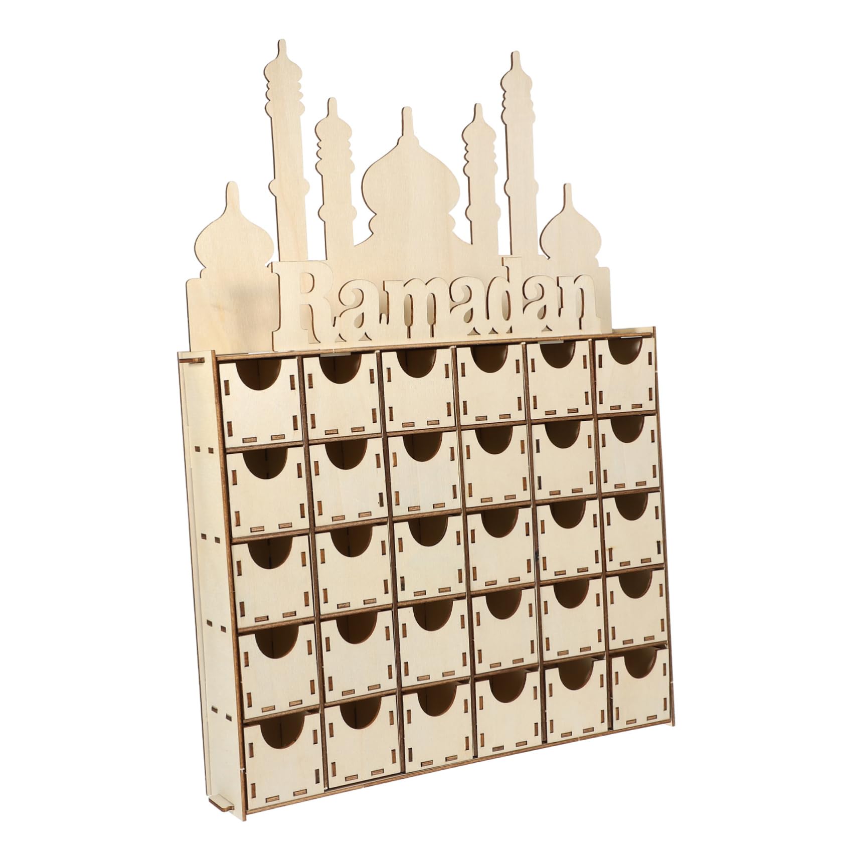 MAGICLULU Calendario De Adviento De Madera Para Hacer Uno Mismo Calendario De Regresiva Para Eid Mubarak Adornos De Madera Para Decoración De Hogar Durante Ramadán