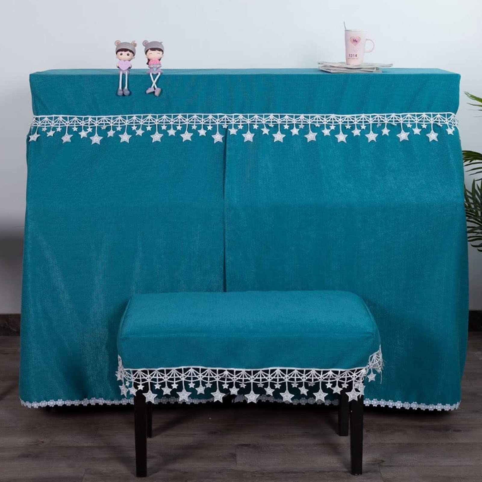 Copertura Antipolvere Per Pianoforte Verticale - Nero, Maglia Elasticizzata 140-160cm - Foto 9