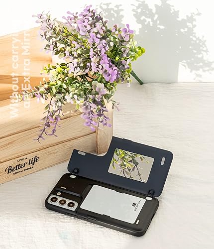 Miniatura 14 de GOOSPERY Parachoques magnético para puerta compatible con Galaxy S23, tarjetero tipo cartera, cierre automático, protección de doble capa resistente