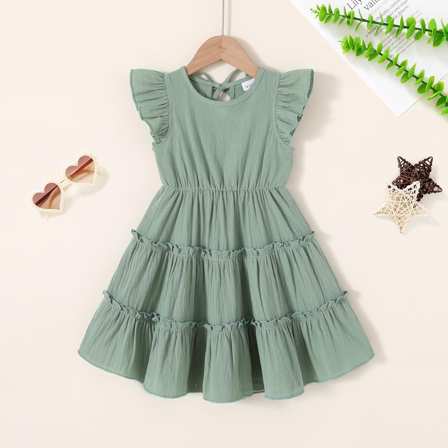 YOUNGER TREE Toddler Dress Baby Girl Summer Clothes Ruffle Sleeve Smock Beach Boho Dresses Sundress - Image 2