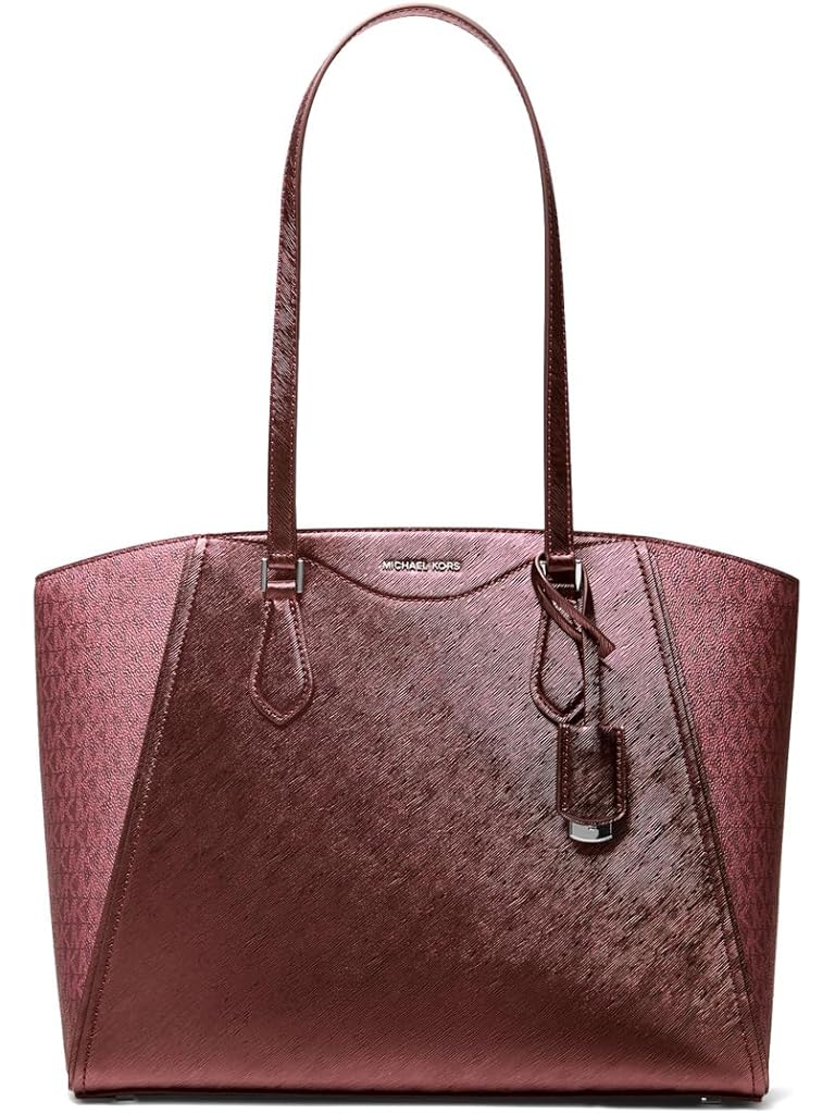 Red Michael Kors Taryn Large Multi Function Top Zip Tote
