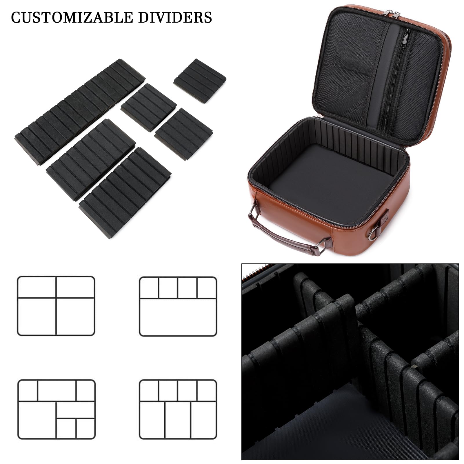 KYALOU Organizador de viaje para electrónica, funda grande impermeable para accesorios electrónicos con correa para el hombro, bolsa de almacenamiento de cables de doble capa para cable, cargador,