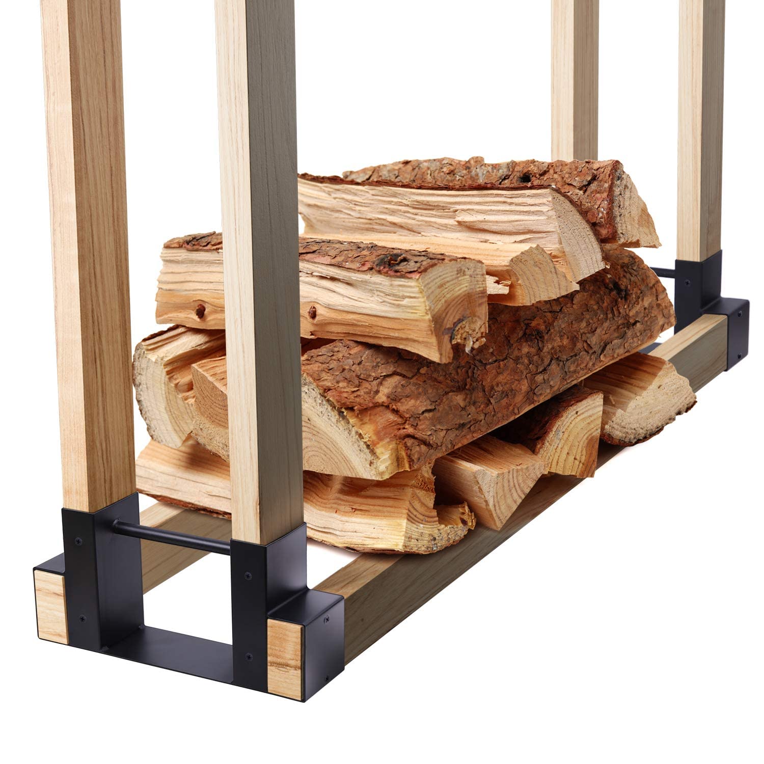 Buy Firewood Rack Brackets with Screws, Ohuhu 2Pack Fire Wood Racks
