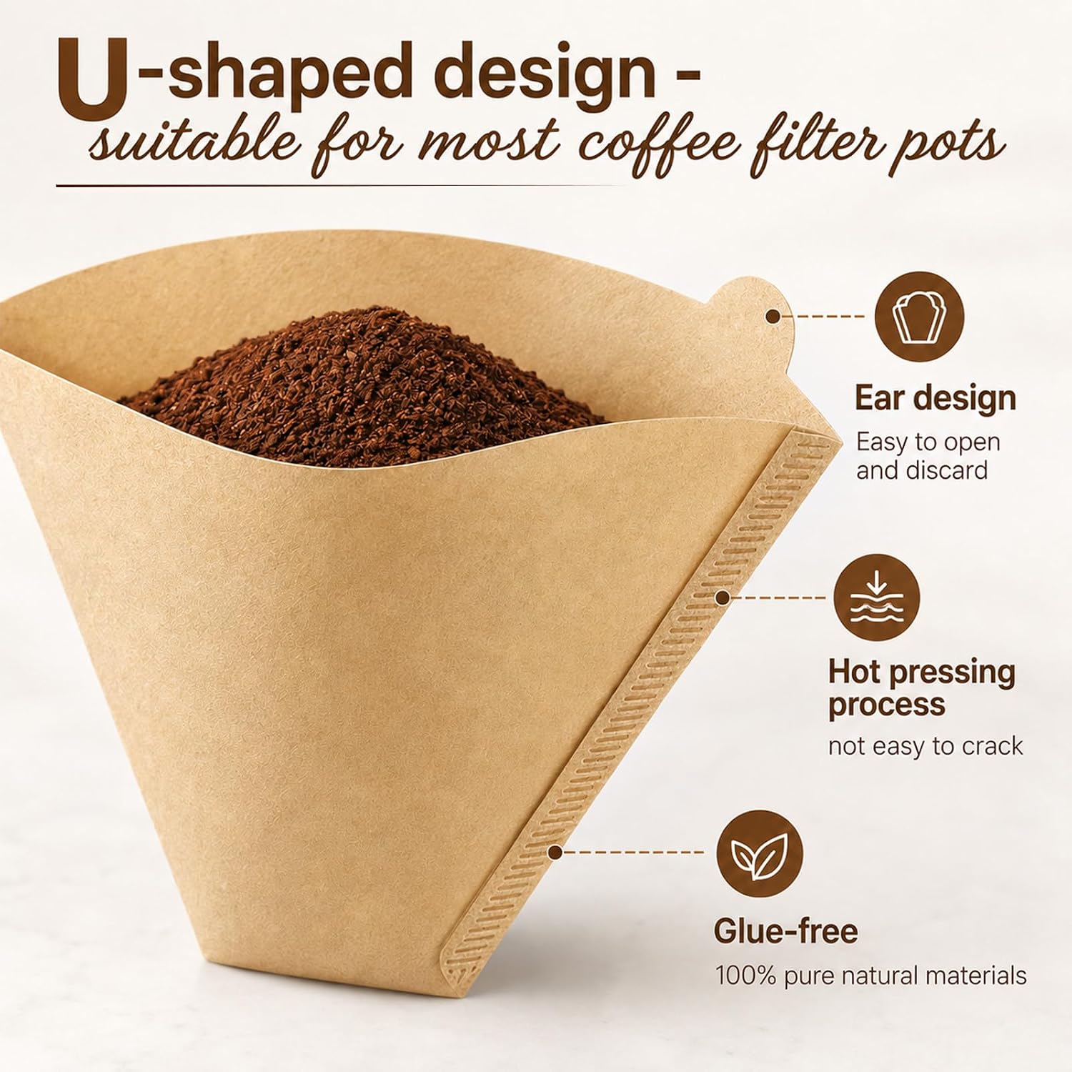 Coffee Filters #4 Cone, 800 Count #4 Cone Coffee Filters for 8-12 Cup Drip Coffee Maker, Disposable Paper Coffee Filters for Pour Over Coffee, Daily Home and Office Brewing