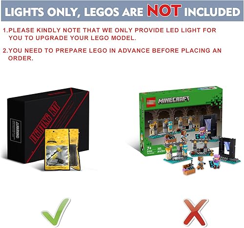 Miniatura 2 de BrickBling Kit de luces para Lego Mine-Craft The Armory, iluminación creativa compatible con Lego 21252, gran regalo para niños mayores de 10 años