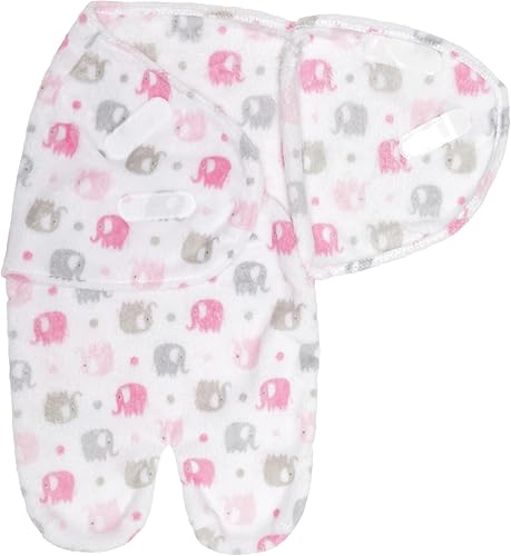 Manta envolvente para bebé para niños y niñas, tamaño 0 a 3 meses, interior de forro polar suave y esponjoso y exterior de piel de felpa para una