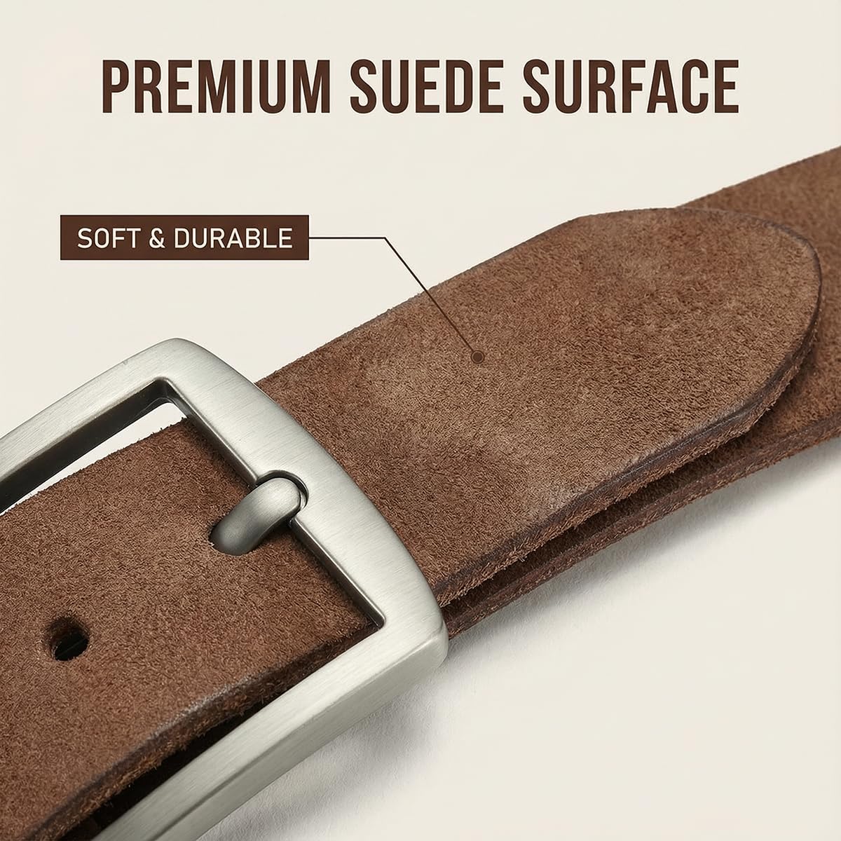 VRLEGEND Ceinture Homme Cuir Ceinturon En Cuir Pleine Fleur,100% Cuir Véritable 38 mm De Largeur avec Boîte Cadeau