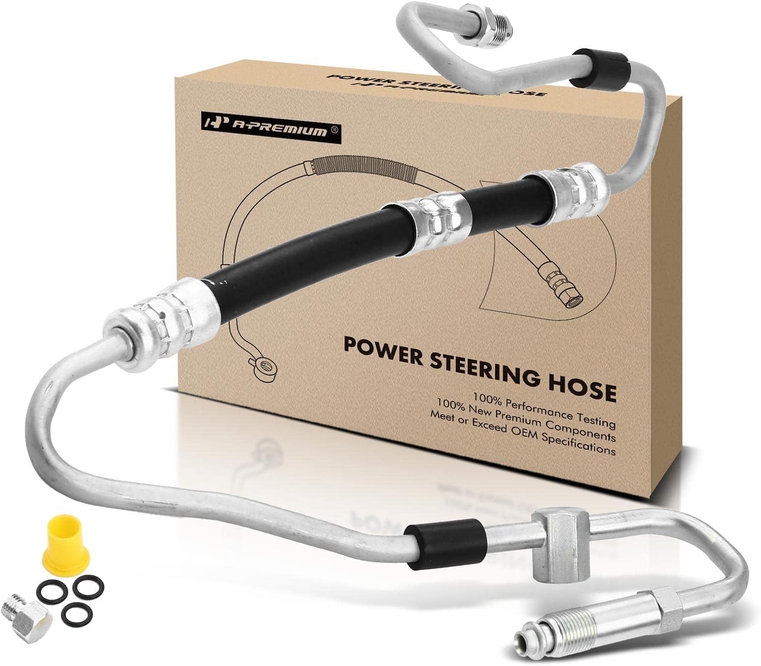 A-Premium Power Steering Pressure Hose Line Assembly Compatible with Dodge Ram 1500 2003, Ram 2500 3500 2003-2006, V8 5.7L 4WD, Pump To Gear