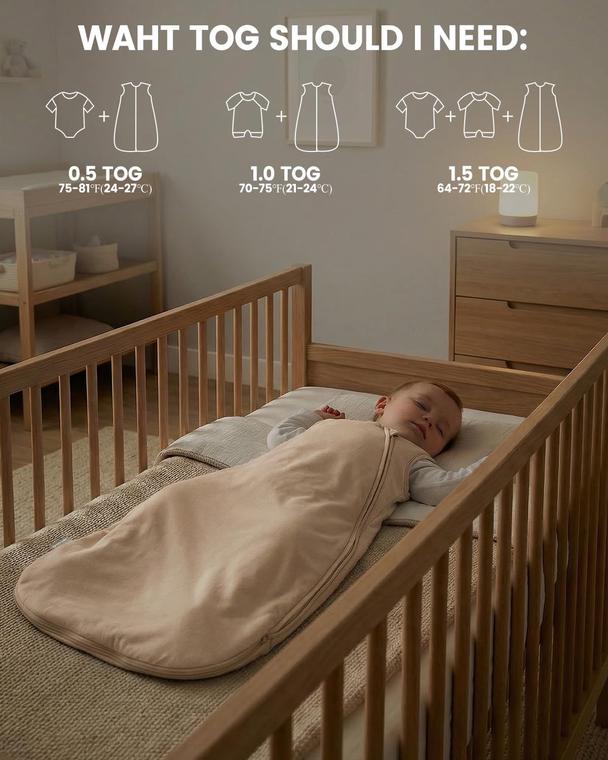 WYTbaby 2 Pack Baby Sleeping Bag 1.0 Tog - Image 4