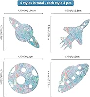 Vista 32 de GORGECRAFT 16 calcomanías de alerta de vidrio para ventana de mariposa, anticolisión, animales, arcoíris, para pájaros, pegatinas, película