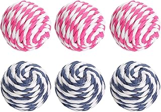 POPETPOP 6pcs Pet Toy Dog Chew Balls Cat Teething Balls Teaser Cat Toy Teething Toy Puppy Chew Toy Puppies Teething Training Toy Pet Chew Kitten Toys Cat Chew Ball Hairball Molar Paper Rope