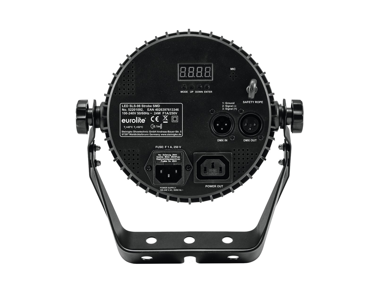 Eurolite LED SLS-98 Strobe SMD | High-Power-Stroboskop | Discoblitzer mit hochleistungs LED´s | DMX oder Standalone | Lüftergekühlt | Mit Fernbedienung