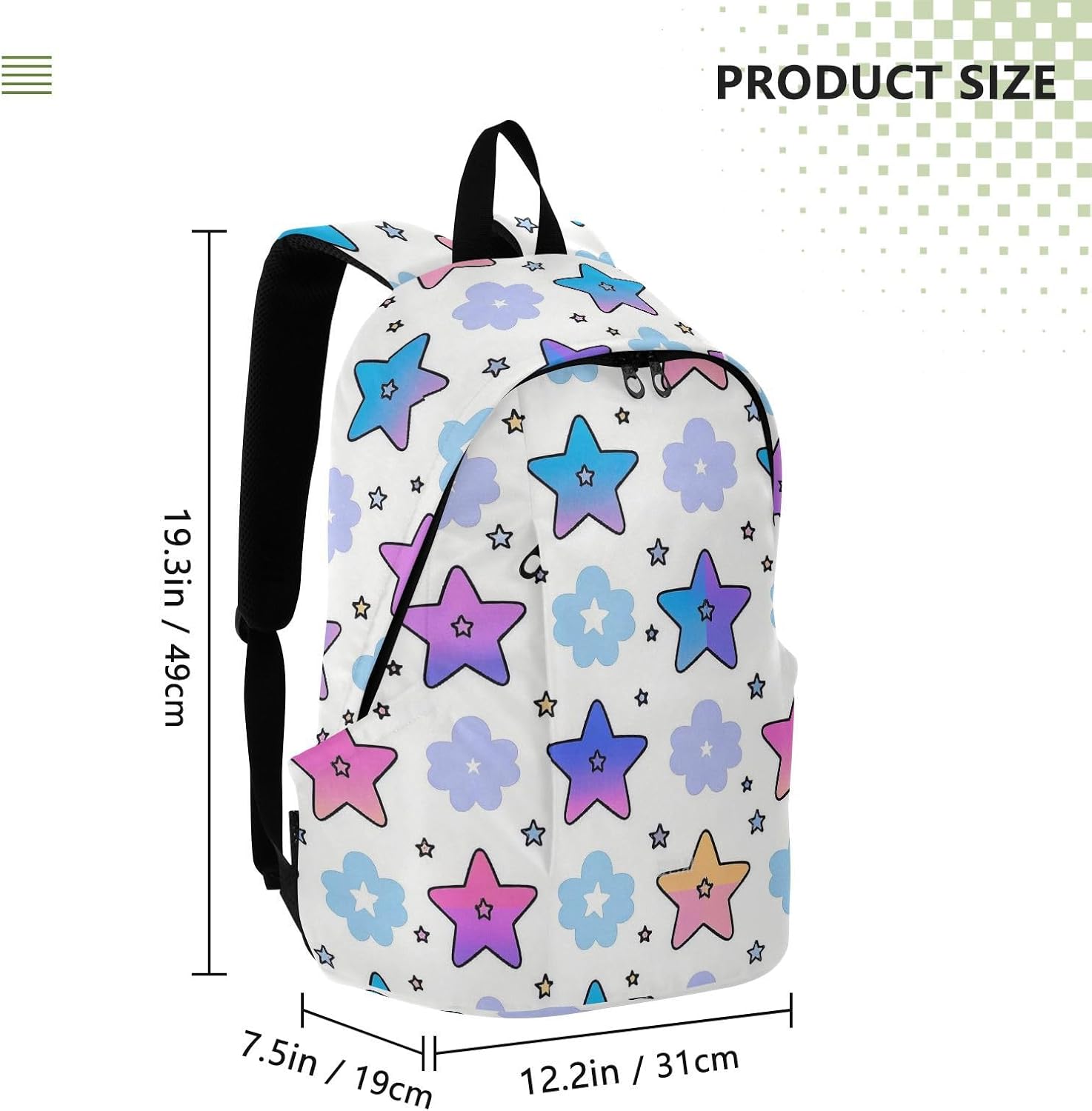 Backpack For Travel Clean Design Small Laptop Bag Laptop Bag 15.6 Inch for Women & Men Outing Work Family Travel Colorful Stars mochila para en avion
