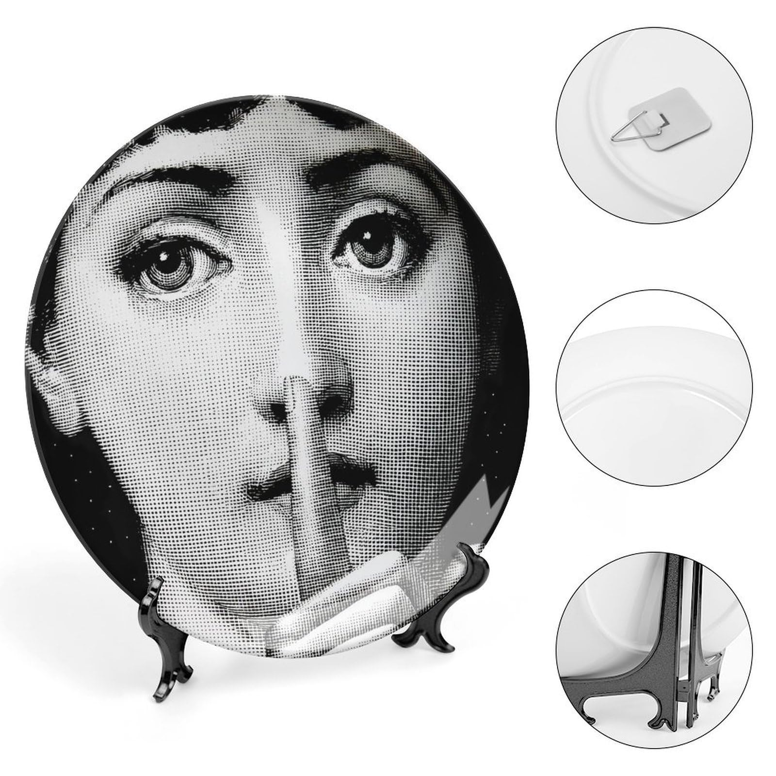 Lina Cavalieri - Piatto decorativo da parete, misterioso, decorazione da appendere alla parete, con staffa e speciale gancio a molla