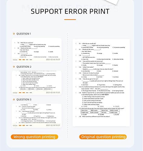 Miniatura 7 de Impresora térmica sin tinta recargable portátil, tamaño A4, fácil de usar, amplia compatibilidad, gran capacidad con soporte para aplicaciones