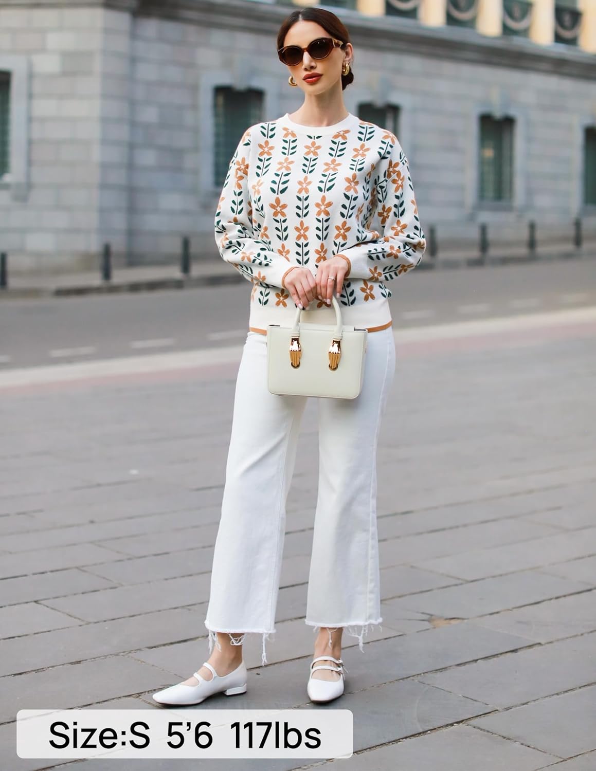 ZESICA Women's Long Sleeve Crewneck Sweater 2026 Fall Printed Cute Oversized Knitted Pullover Tops Trendy Clothes - Image 6