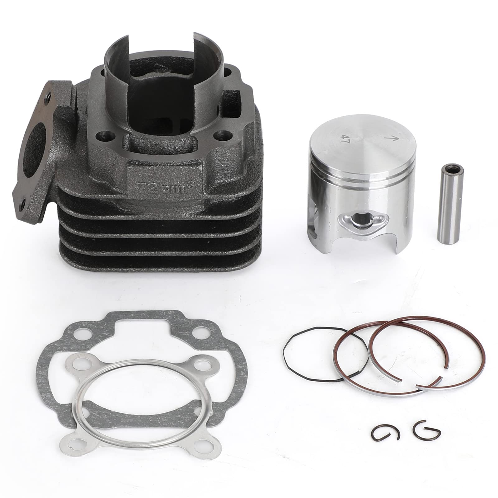 kit cilindro pistone kit cilindro 70cc Cylinder Jug 47mm 2T Big Bore Kit Fit for AC Minarelli Fit for Yamaha Aerox Jog MBK Nitro Fit for Aprilia SR 50 Piston Ring Gaskets