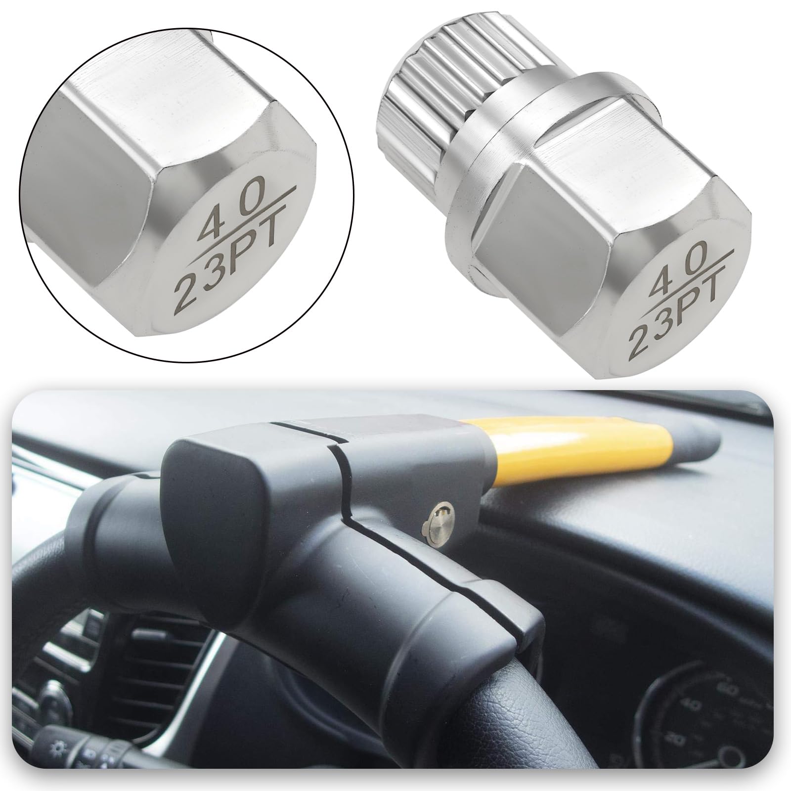 OTOTEC 1 Pz 40/23PT Dado Di Bloccaggio Della Ruota Chiave Di Rimozione Chiave Antifurto Presa Per Dado Della Ruota Compatibile Con BMW Serie 5 Serie 3 Serie 1 Parti Per Auto