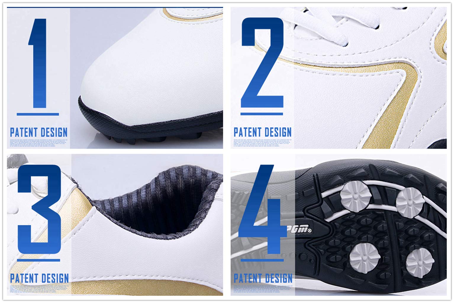 Zapatos de Golf Impermeables para Hombre, Zapatos de Golf Spikeless
