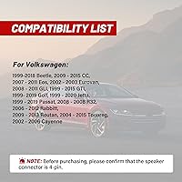 Vista 2 de RED WOLF Adaptador de arnés de cableado para altavoz de puerta, seleccione para VW Volkswagen 1999-2019 Golf/Beetle/Passat, 1999-2016 Jetta