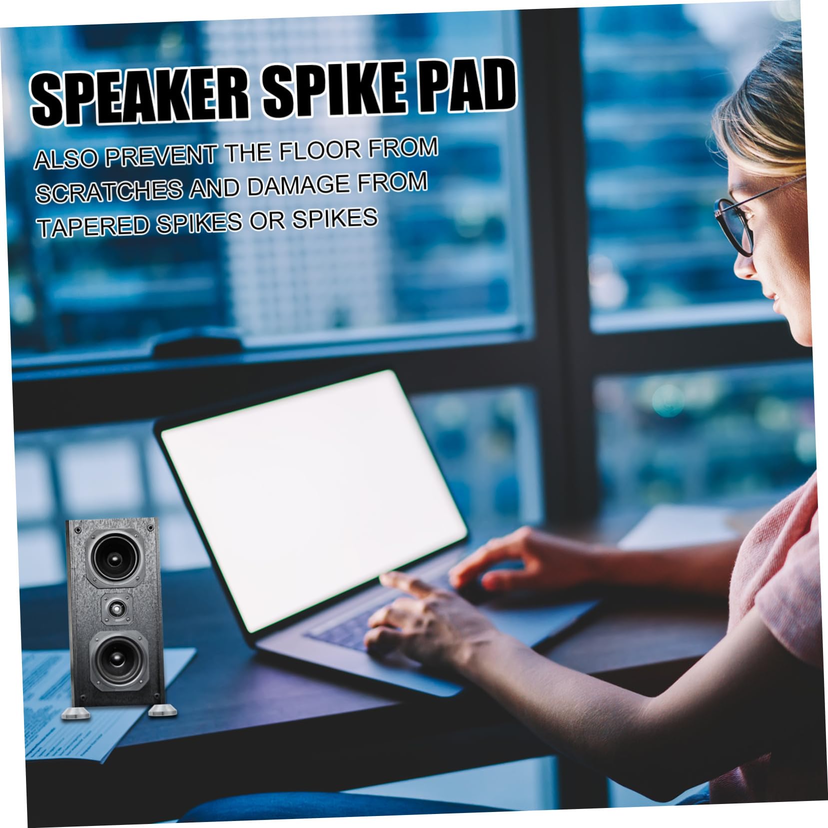 ARTIBETTER Speaker Outrigger Feet Vibration Elimination Speaker Vibration Isolation Pad Stand Fit