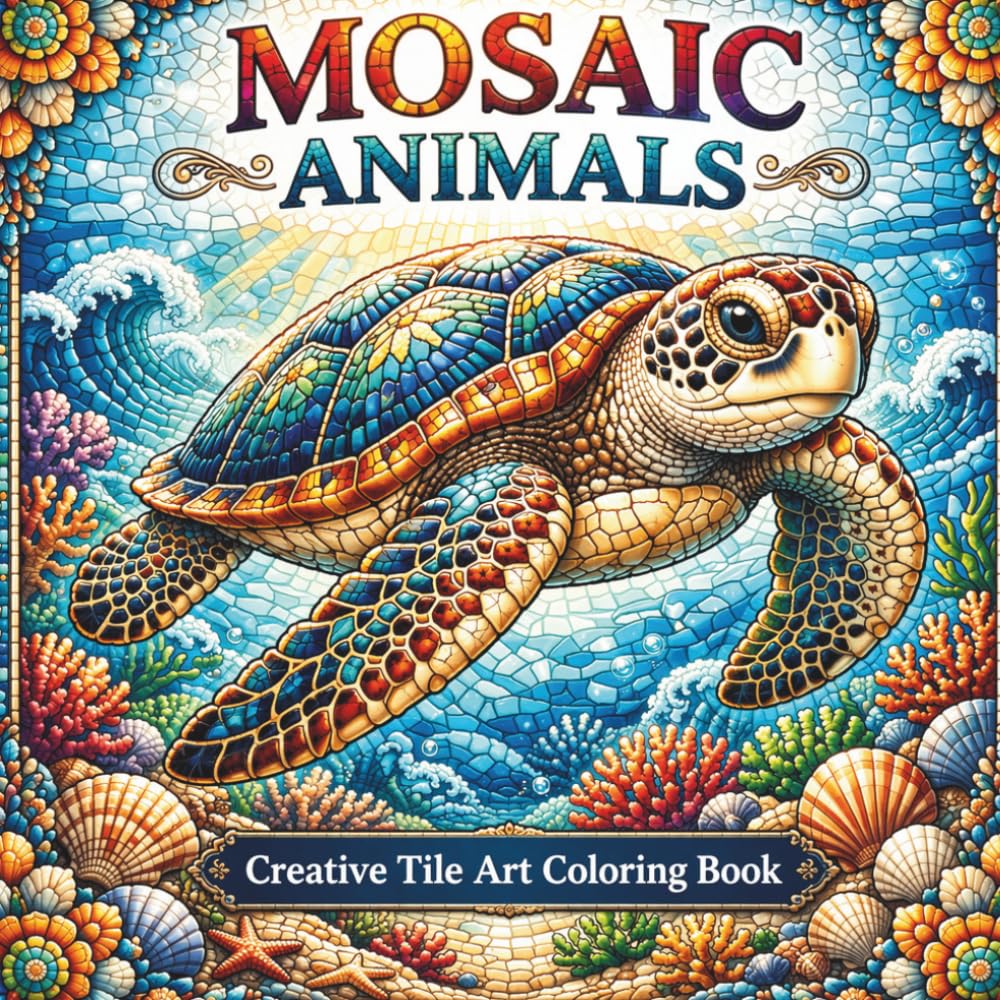 Mosaic Animals: Creative Tile Art Coloring Book (Animal Art Styles Coloring Series)