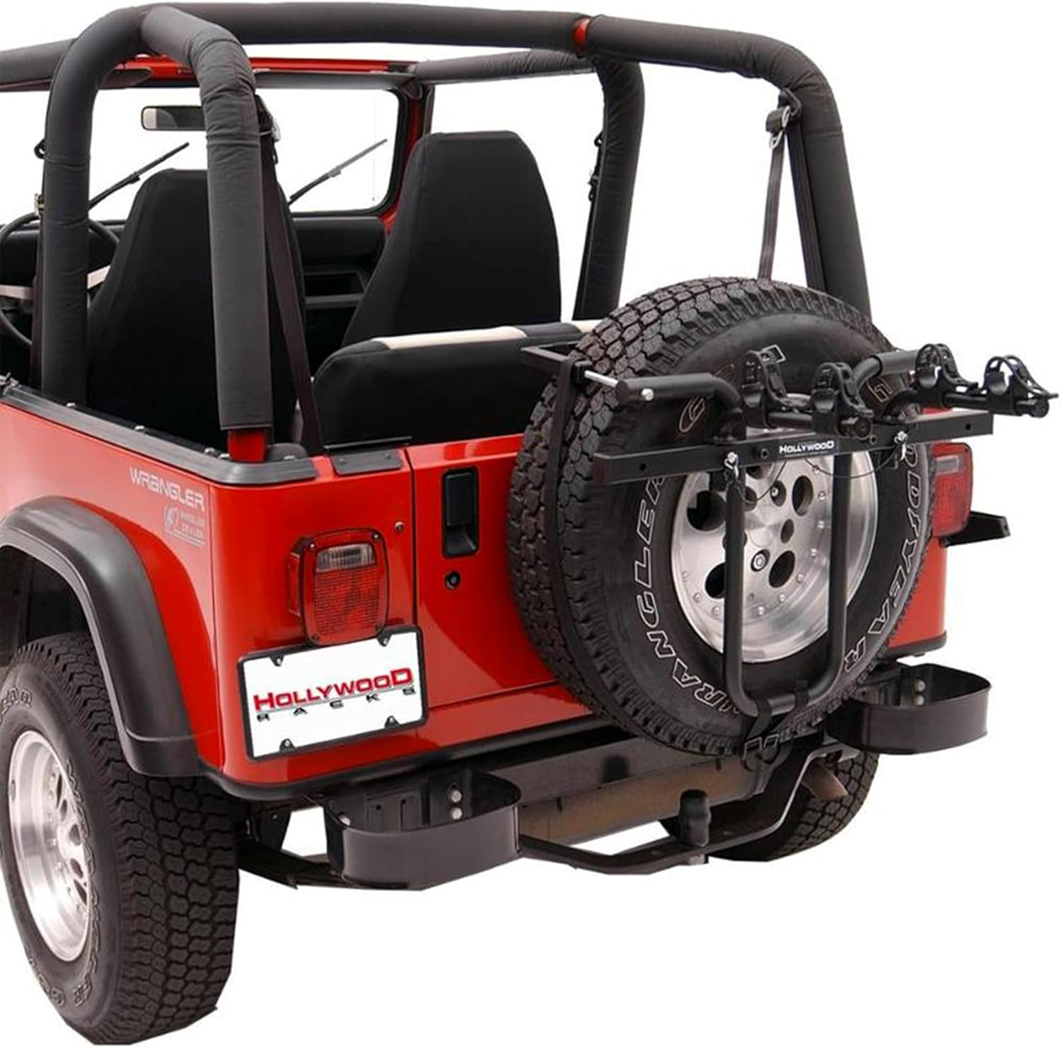 Hollywood Racks SR1 Spare Tire Bike Rack for Car for 2 Bikes, Up to 35 Lbs Each - Adjustable Rear Bike Rack for SUV, Jeep to fit Most Spare Tires - Bicycle Accessories for Adult Bikes