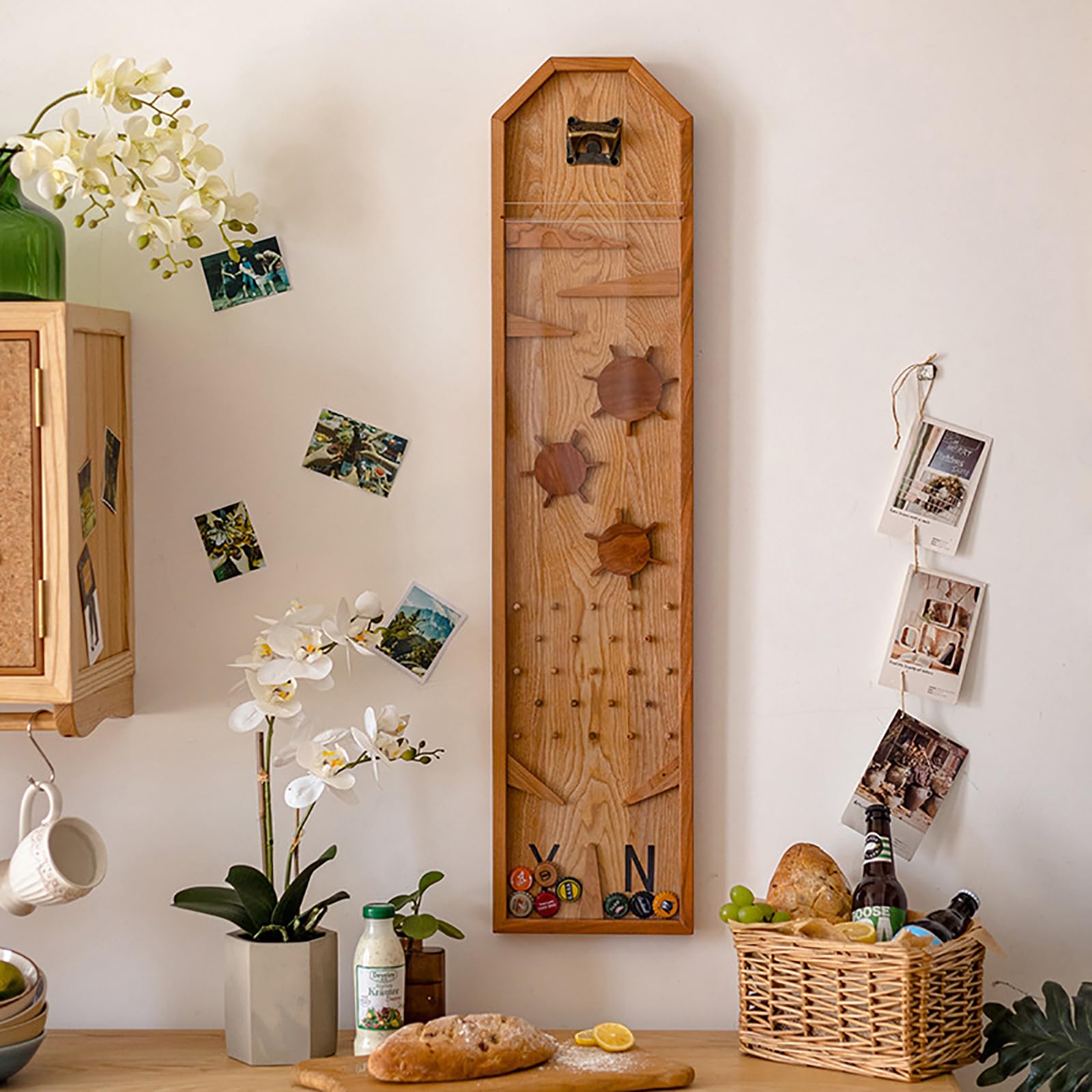 KEhtu Kreativer Flaschenöffner, Bierflaschenverschluss-Entscheidung, JA Oder Nein, Hängt Von Ihrem Glück Ab, Wandmontierte Bar-Wohnzimmer-Dekorationsornamente
