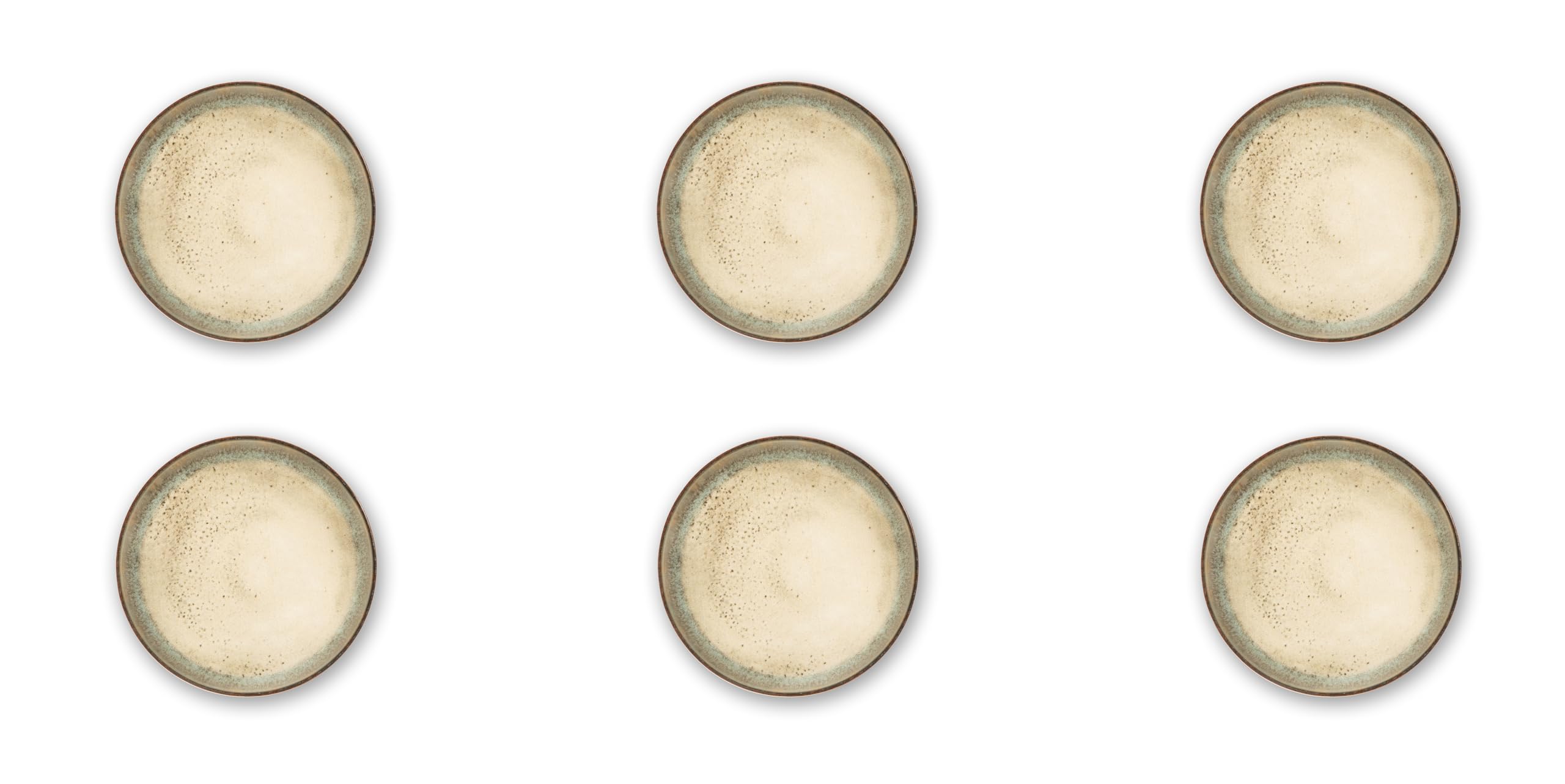 Excelsa Zeus Lot de 6 assiettes creuses en céramique pour décoration numérique brillante
