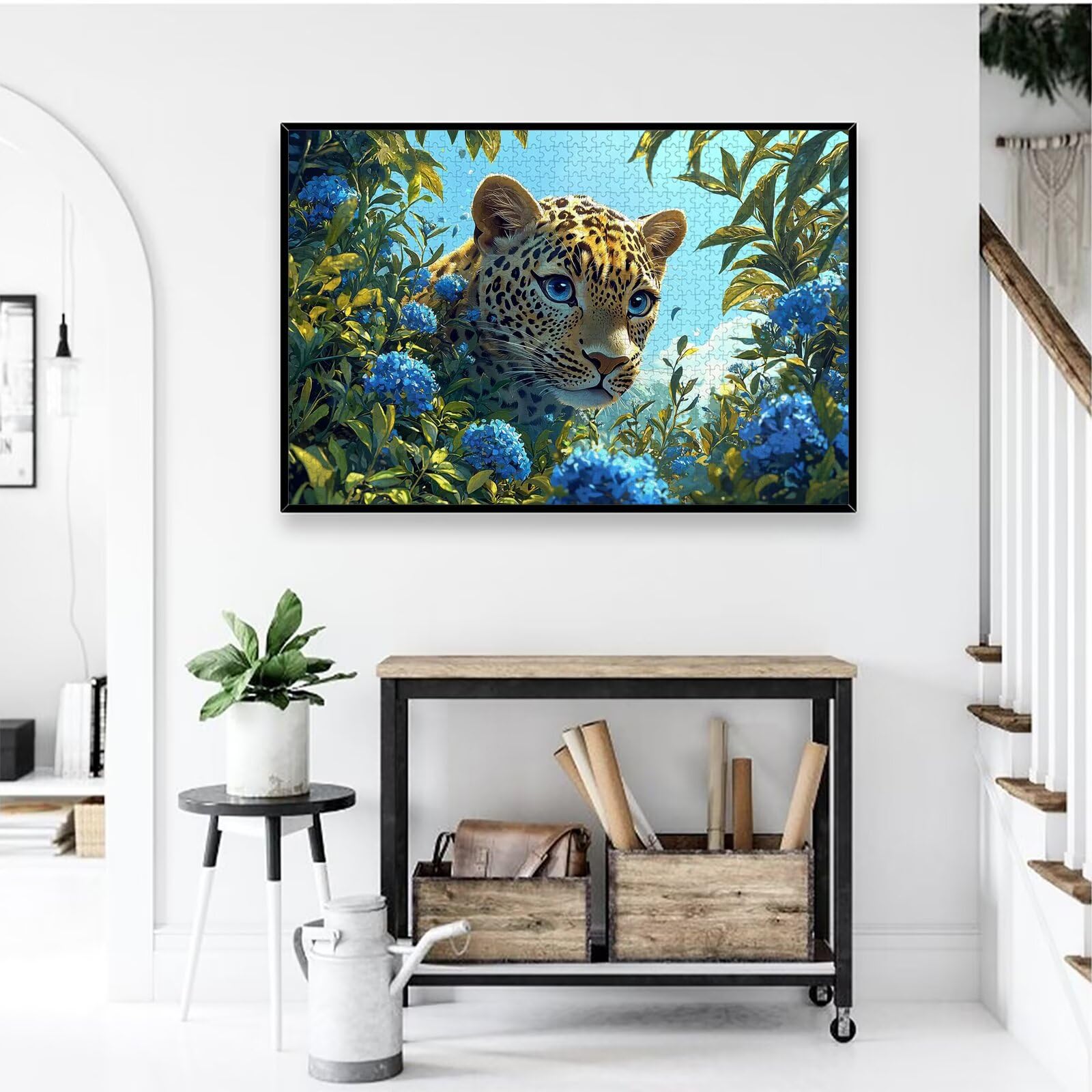 Puzzle 1000 sztuk Leopard, Puzzle ze zwierzętami 1000 sztuk dla dorosłych i nastolatków, drewniane puzzle z wykwintnym opakowaniem, rodzinne gry edukacyjne, dekoracje domu, prezent dla dorosłych-3379