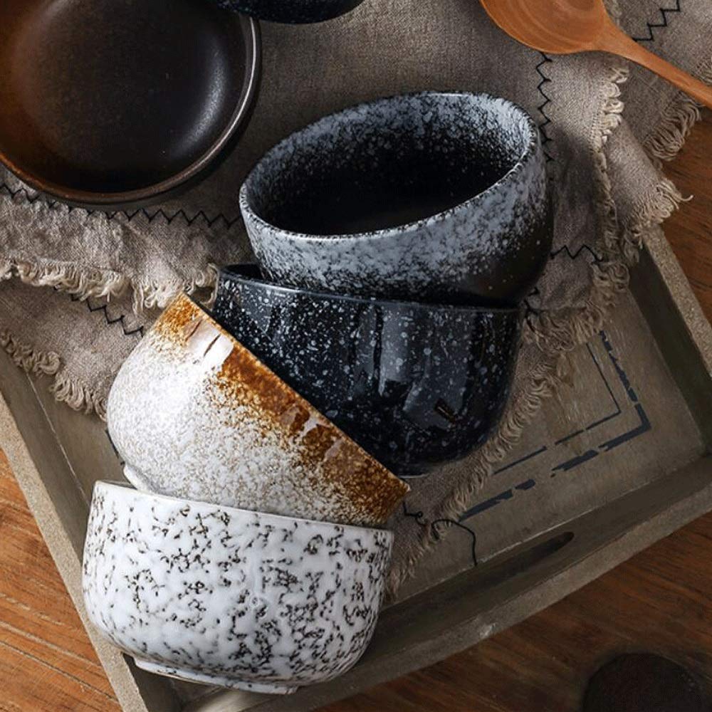Teller- und Schüssel-Sets, Keramik-Reisschüssel für den Haushalt, Restaurantgeschirr, Reisschüssel, Instant-Nudeln, Ramen, große Suppenschüssel, leichte und langlebige G