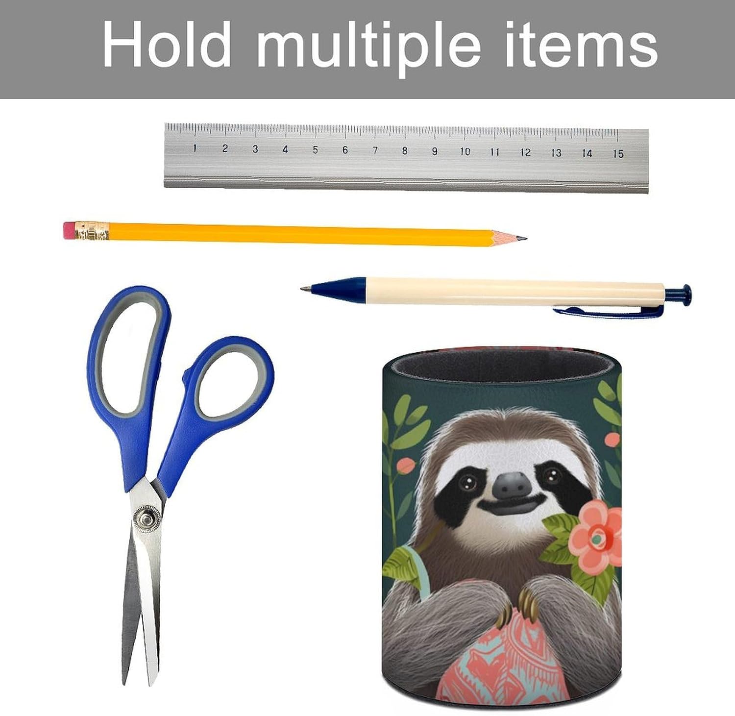 Cute Sloth Pen Holder Desk Organizer for Office Workspace image 5