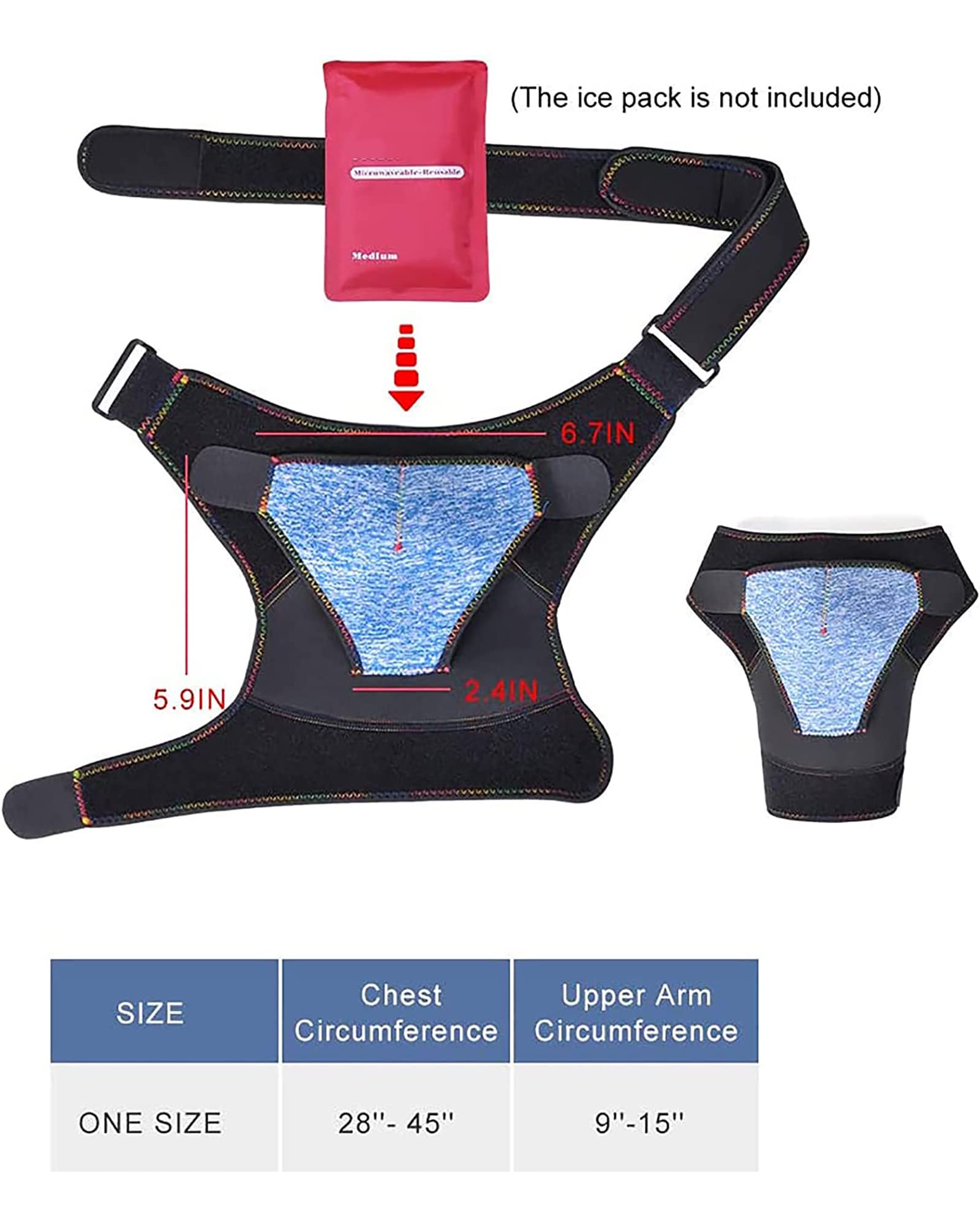 Neoprenowy stabilizator barku wielokrotnego użytku Zapobieganie kontuzjom Stabilizator Opaska na ramię Uniwersalny stabilizator barku Orteza barkowa Pasek dla mężczyzn i kobiet