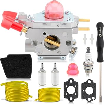 545081857 Carburetor for Poulan BVM200FE Craftsman 25CC Leaf Blower 358794770 358794780 Replace# ZAMA C1U-W43, with Air Filter Rebuild Kit