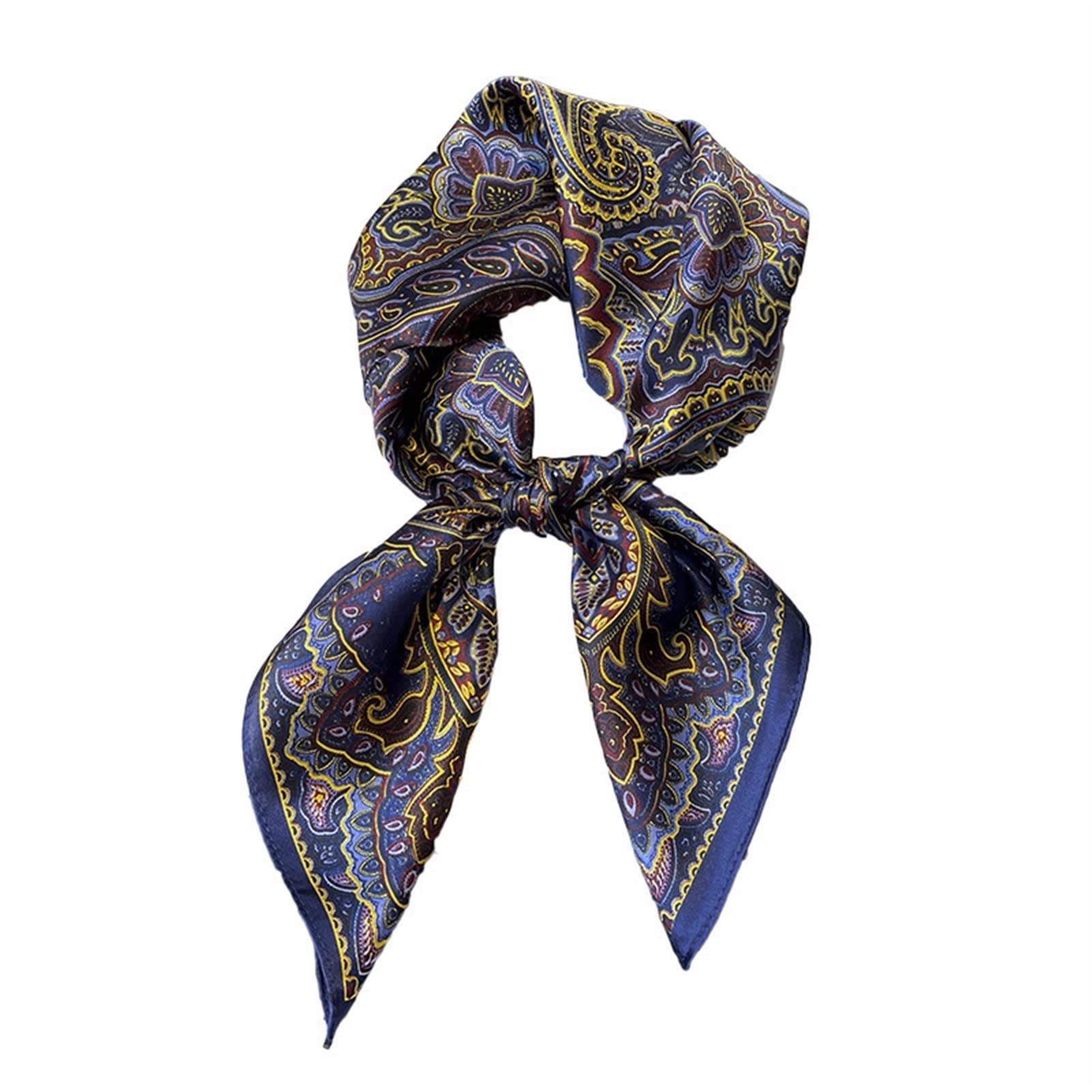 Pañuelos Mujer Bufanda de Seda Natural Wraps Whaps Mujeres Bufandas Bufandas Cuello Pelo Foulard Bandana Plaza Diadema Hijab Bufandas de Moda (Color : Dark Khaki, Size : 68x68cm)