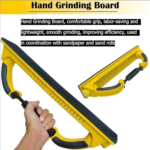 Miniatura 6 de Bloque de archivo de lijado a mano ajustable Radius Flex de 2-34 pulgadas x 15-34 pulgadas con respaldo de gancho y bucle, utiliza rollos continuos