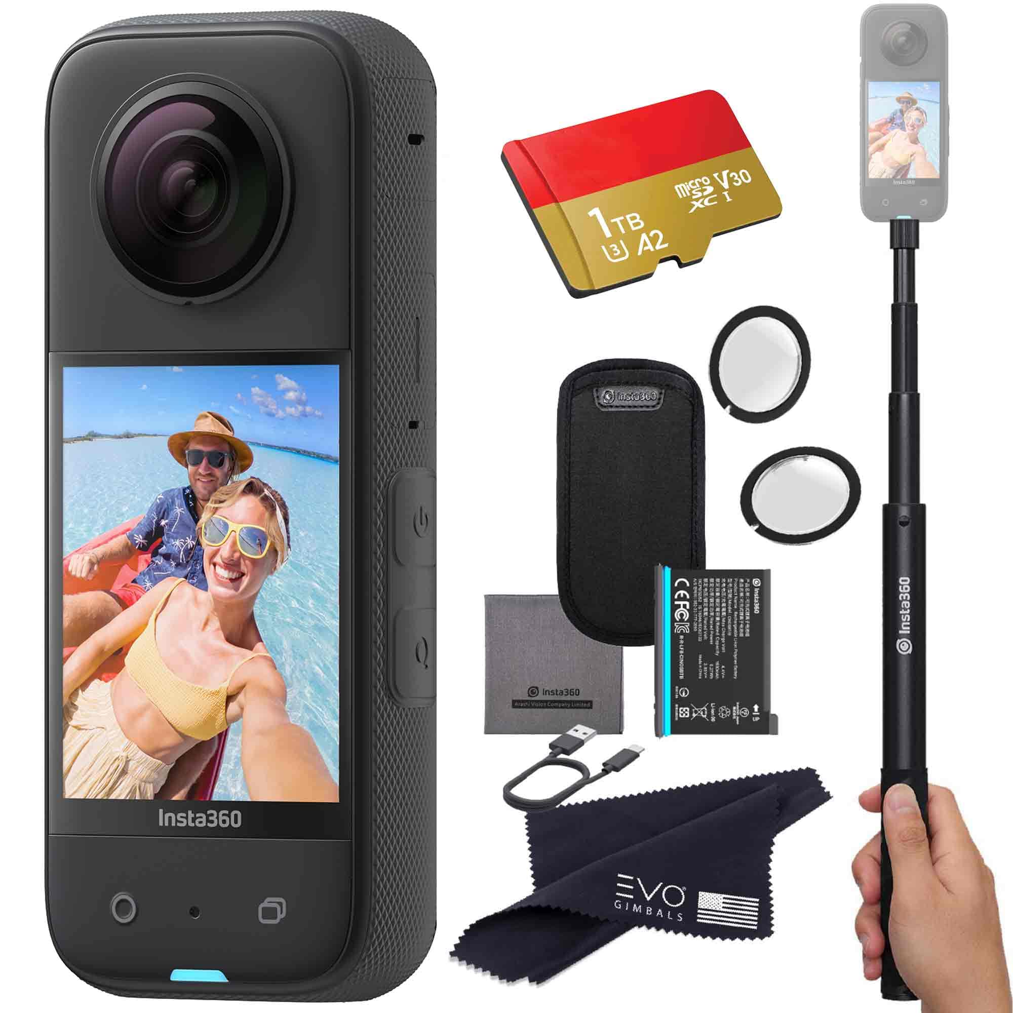 Insta360 X3 - Waterproof 360 Action Camera with 1/2" 48MP Sensors, 5.7K 360 HDR Video, 72MP 360 Photo, 4K Single-Lens, 2.29" Touchscreen, AI Editing |Bundle Includes Selfie Stick,Lens Guard&1TB-image-40