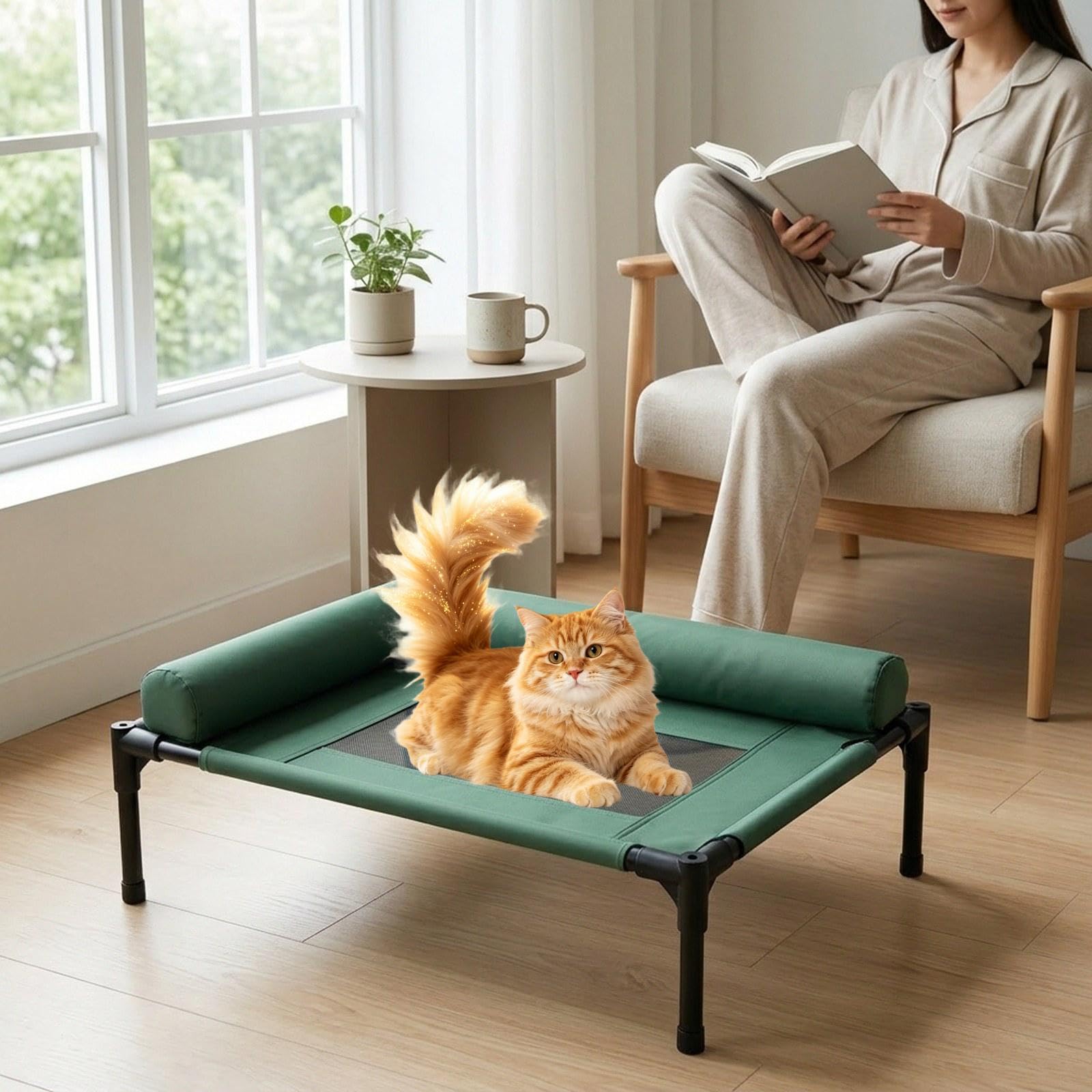 Lettino con Amaca per Esterni, Facile da Pulire, Elegante E Pratico, Ideale per Gattini, L