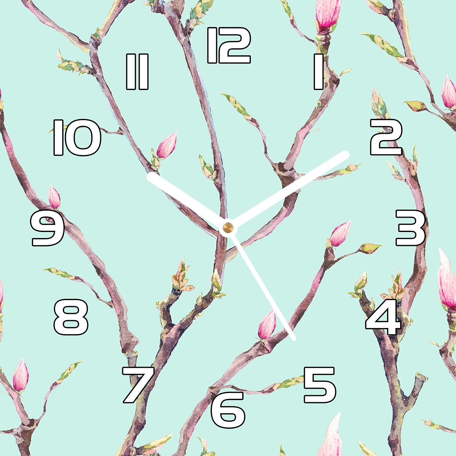 Horloge en verre anti-rayures Coloray 30x30 cm avec aiguilles blanches ultra lisibles