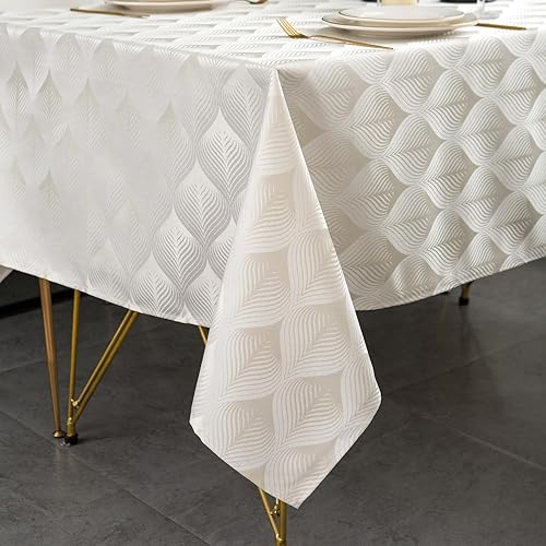 Miniatura 5 de GOLD SAIL Rectangle Tablecloth 60 x 102 Inch - Stain and Wrinkle Resistant Washable Polyester Farmhouse Table Cloth-Decorative Fabric Table Cover