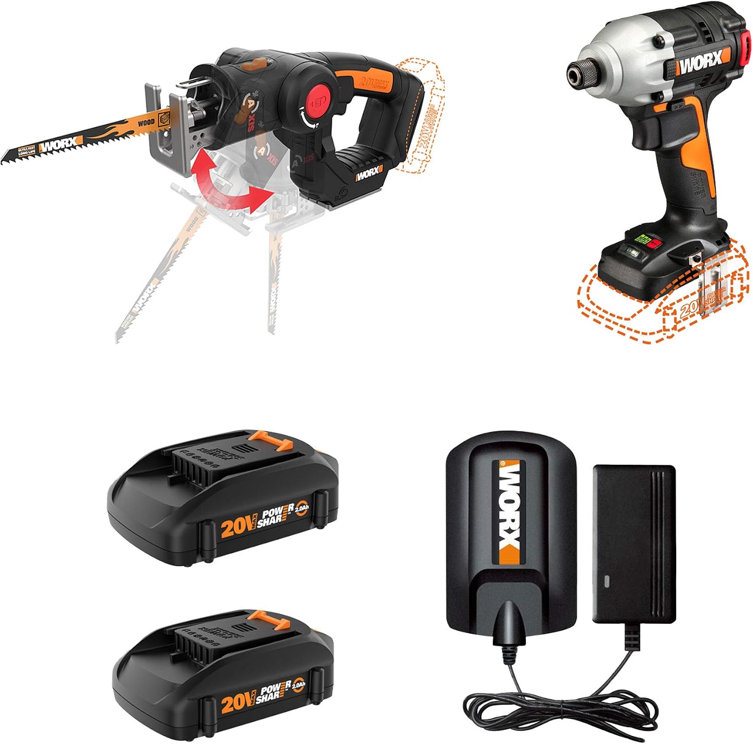 WORX WX914L 20 Volt Combo Power Tool 