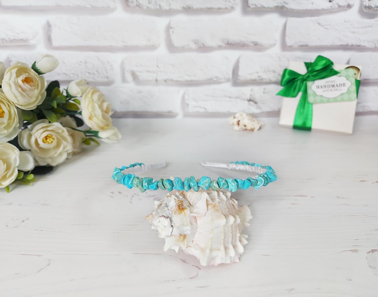 Thin green Turquoise headband Dainty Stone women tiara Minimalist boho wedding crown Teal bridal hair piece Gemstone jeweled hair jewelry Birthstone Turquoise women hair accessories (Design #5)