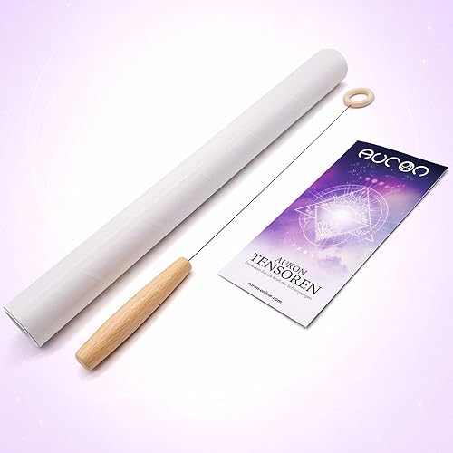 AURON Tensor Einhandrute Holzgriff mit Holzring, robust und sensibel, 43cm,