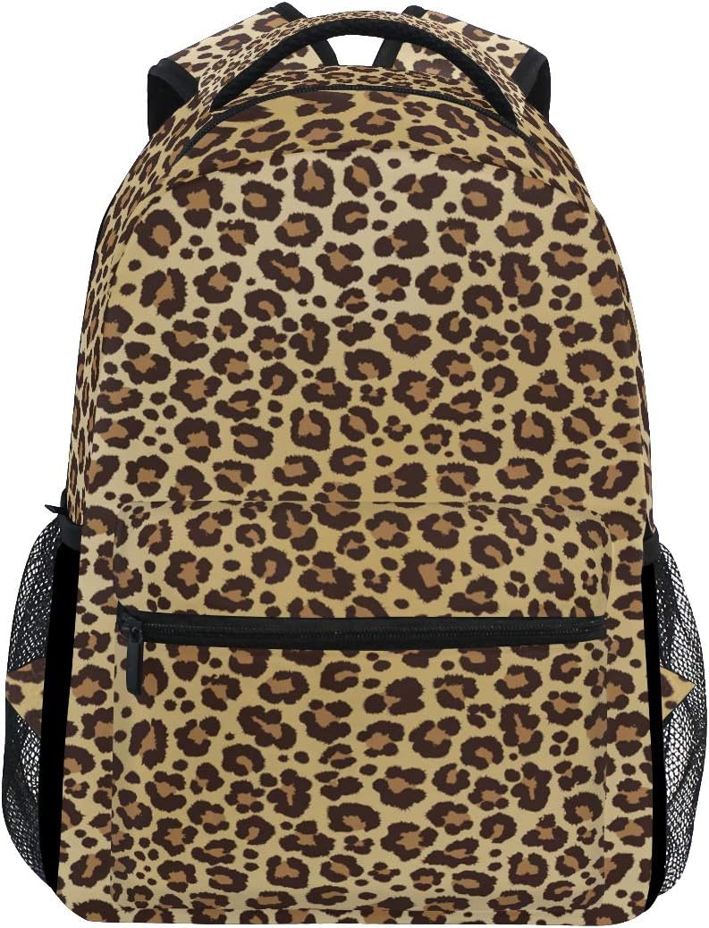 ALAZA Leopard Print Rainbow Cheetah Backpack For Kids - School Bag, Daypack For Boys & Girls