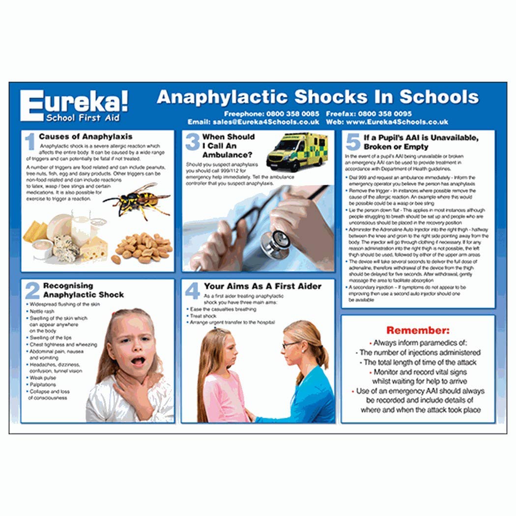 Poster de premiers secours Anaphylaxis A2 grand format Vsafety - 2