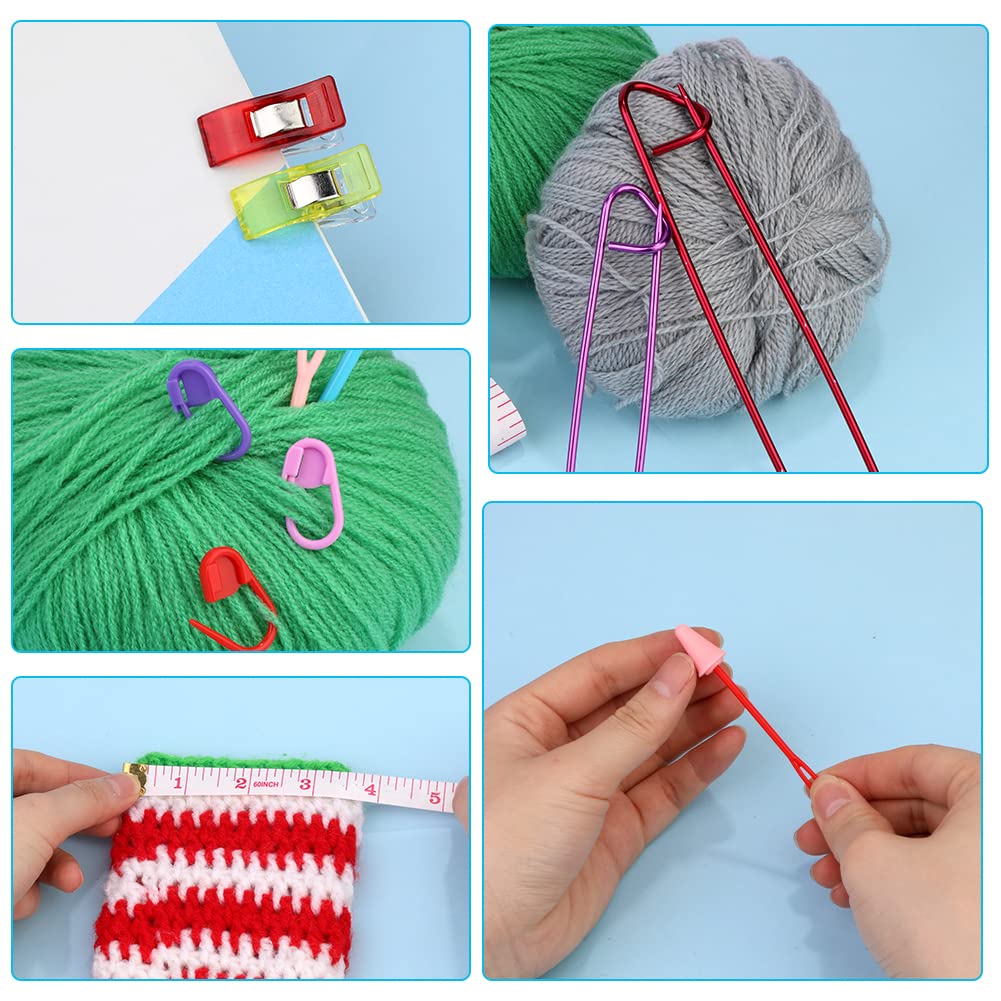 Kit Uncinetto 56 Pezzi - Accessori Maglieria Con Segnapunti - Per Principianti E Esperte - Con Scatola Portatile - Foto 10