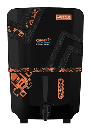 Copper + Alkaline RO Water Purifier 12L RO+UV+UF Copper+Bio-Alkaline +TDS Control+UV Purified Water with Goodness of Copper and Alkaline RO Water Purifier, Black