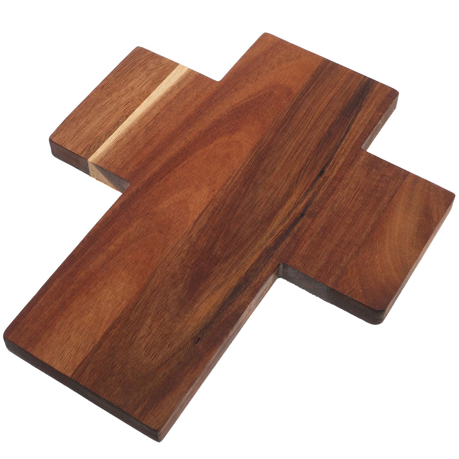 Assiette à thème religieux en bois noble ABOOFAN avec gravure croix pour autel